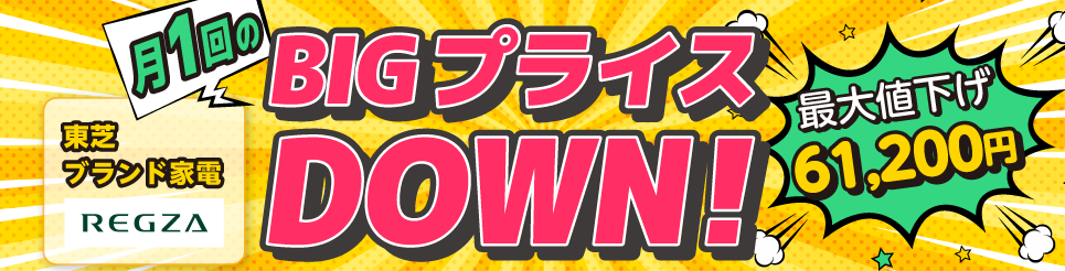 月1回のBIGプライスＤＯＷＮ！