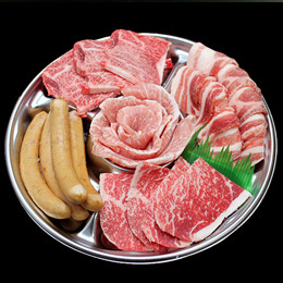 [かどや牧場] バラエティ焼肉セット5点盛り 500g