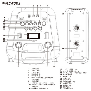 【東芝LET】充電式パーティースピーカー　TY-ASC60(K)