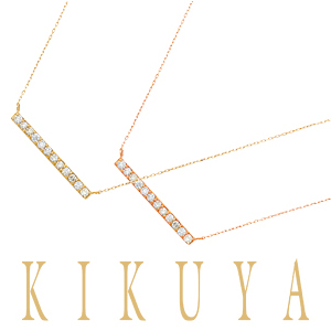 [KIKUYA] （計0.3ct）K18ダイヤネックレス