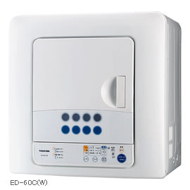衣類乾燥機　ED-60C(W)(ピュアホワイト)　容量 6kg 【在庫一掃品】