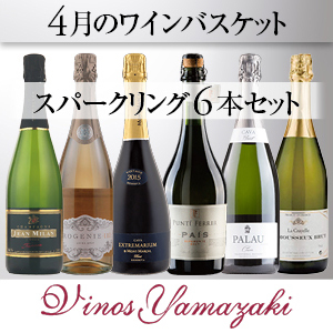 [ヴィノスやまざき]4月のワインバスケット　スパークリング6本セット