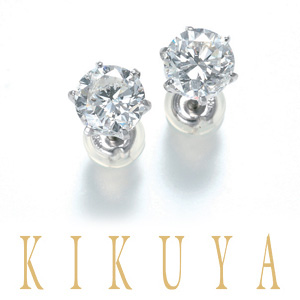 [KIKUYA] プラチナダイヤモンド （計0.1ct） ピアス