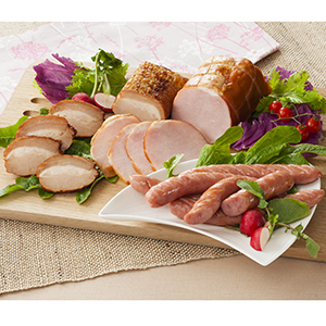 ◆【特価品】三重　伊賀上野の里　つるし焼豚&ロースハム&ウインナー詰合せ