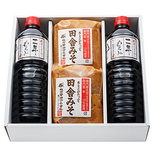 [福島県]根田醤油 自慢の味噌と醤油(N04804)
