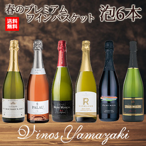 [ヴィノスやまざき]春のプレミアムワインバスケット 泡6本