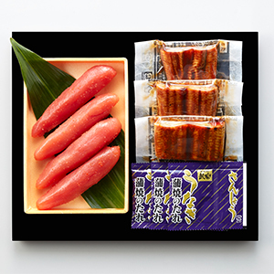 ★うなぎ蒲焼切身・無着色辛子明太子詰合せ