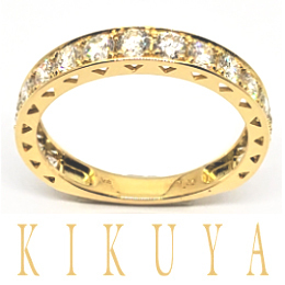 [KIKUYA] K18ダイヤ（計1.00ｃｔ）デザインリング