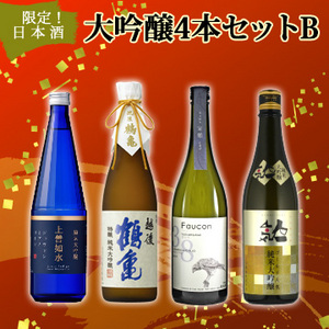 限定！日本酒　純米大吟醸　4本セットB