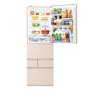 冷凍冷蔵庫　GR-W470GZ(UC)(グレインアイボリー)　定格内容積　465L　5ドア(右開き)