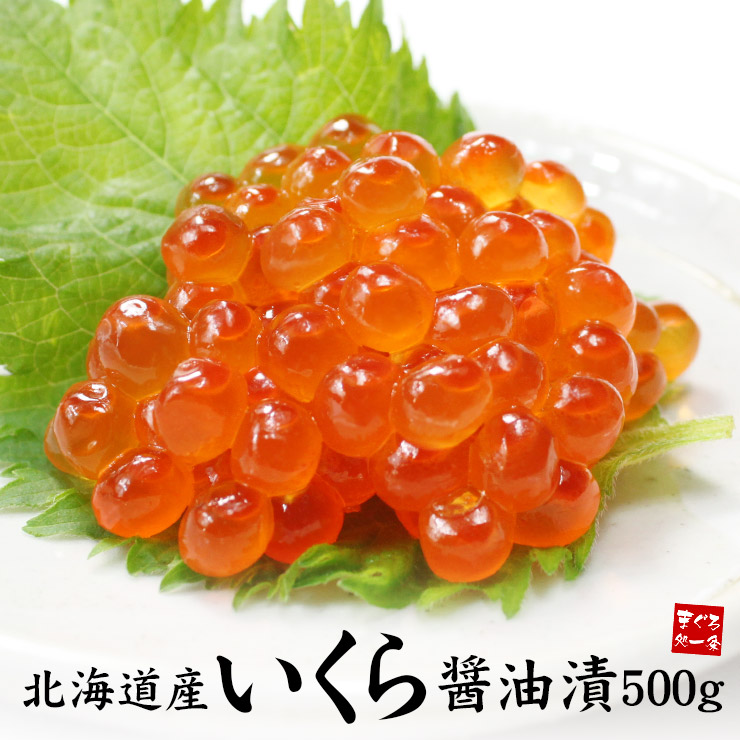 [まぐろ処一条]北海道産鮭イクラ醤油漬け 500g