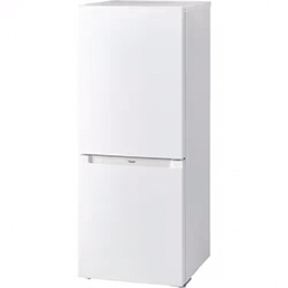 ＜Haier＞ ハイアール ２ドア冷蔵庫 JRNF140N ホワイト 右開き
