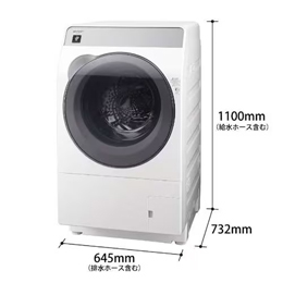 【無料長期保証1+5年付き】＜SHARP＞ シャープ ドラム洗濯機 ESK10B(WR) 洗濯10kg/乾燥6kg 右開き
