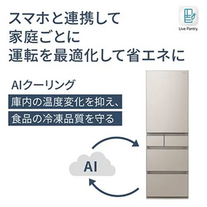 【無料長期保証1+3年付き】 パナソニック NR-E45PX1-W 5ドア冷蔵庫 450L・右開き サテンオフホワイト