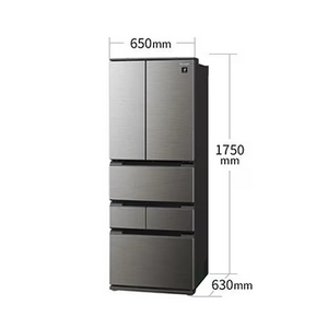 【無料長期保証1+5年付き】＜SHARP＞ シャープ ６ドア冷蔵庫 SJMF43M ラスティックダークメタル