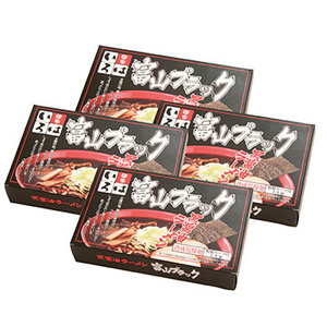 富山ブラックラーメン [麺家いろは] 醤油味乾麺 8食