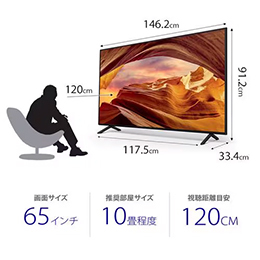 ソニー 液晶テレビ４Ｋ KJ65X75WL
