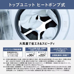【無料長期保証1+5年付き】パナソニック NA-LX125CR-W ななめドラム洗濯乾燥機 (洗濯12kg・乾燥6kg) 右開き マットホワイト