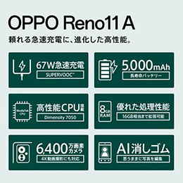 OPPO CPH2603 PL OPPO Reno11 A SIMフリースマートフォン コーラルパープル