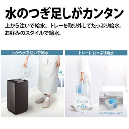 シャープ HV-T75 加湿器 ハイブリット式・ハイパワータイプ 加湿量 750mL／h ホワイト