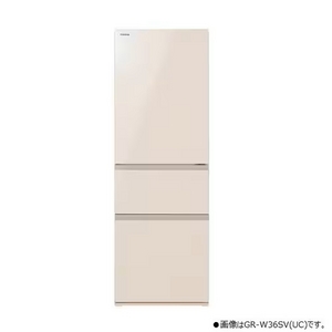 東芝 GR-W36SVL(UC) 3ドア冷凍冷蔵庫 (356L・左開き) グレインホワイトアイボリー