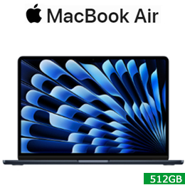 [Apple] アップル　MacBook Air 13.6インチ Liquid Retinaディスプレイ M3世代　8G 512 ミッドナイト　MRXW3J　A☆