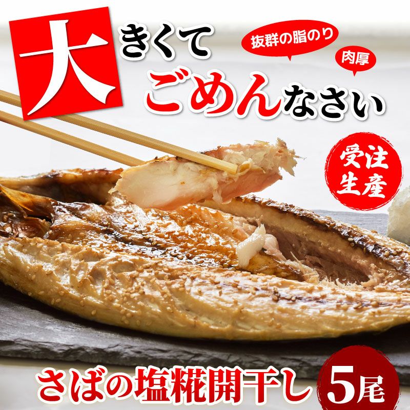 特大さばの塩麹開干し 5尾セット fk-drf-005