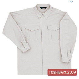 【TIPS】男女共用　綿長袖シャツ　ＧＳ２３７１上　シルバーグレーロゴ入り