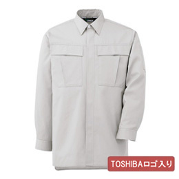 【TIPS】男女ペア長袖シャツ　ＧＳ２５７１上　シルバーグレーロゴ入り