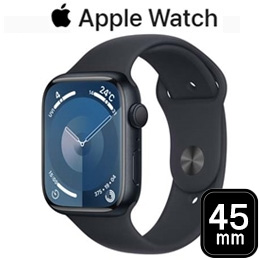[Apple] Apple Watch　Series9　MR9A3J/A 45mm[ミッドナイトスポーツバンド M/L]☆