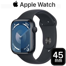 [Apple] Apple Watch　Series9　MR993J/A 45mm[ミッドナイトスポーツバンド S/M]☆