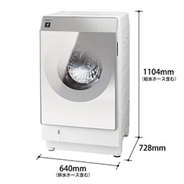 【無料長期保証1+3年付き】シャープ ESG11C ドラム式洗濯機 左開き 洗濯11kg・乾燥6kg クリスタルシルバー