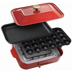 BRUNO BOE021-RD コンパクトホットプレート レッド【数量限定】