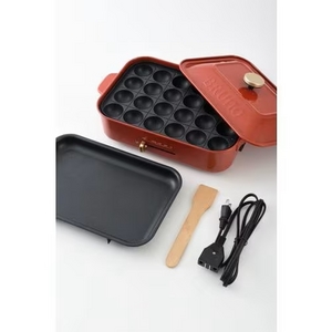 BRUNO BOE021-RD コンパクトホットプレート レッド【数量限定】