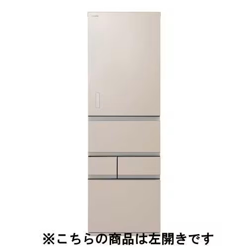 【無料長期保証1+5年付き】東芝 GR-Y450GTML(NS) 5ドア冷凍冷蔵庫 (452L・左開き) エクリュゴールド