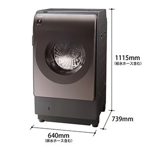 【東京都･神奈川県配送限定】シャープ ESX12C ドラム式洗濯機 右開き 洗濯12kg・乾燥6kg リッチブラウン ★在庫一掃品★