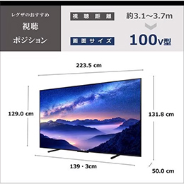REGZA 100Z970M タイムシフトマシン 100インチ 4K MiniLED 液晶テレビ レグザ 