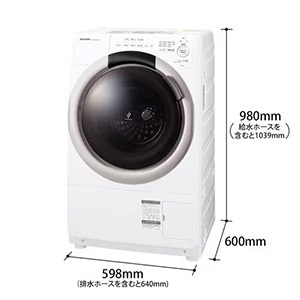 シャープ ESS7K ドラム式洗濯乾燥機 左開き 洗濯:7.0kg 乾燥:3.5kg