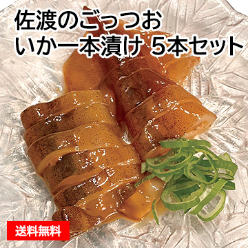 佐渡のごっつお いか一本漬け 5本セット