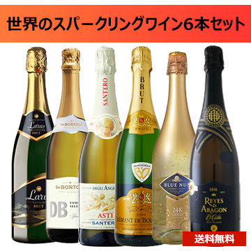[酒]世界のスパークリングワイン6本セット