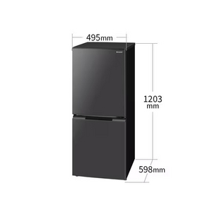 シャープ SJD15P 2ドア冷蔵庫 つけかえどっちもドア 152L マットダークグレー