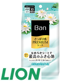 16 [ライオン] BanプレミアムシートパウダーインWリリー30枚・３コ