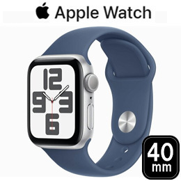 [Apple] アップル AppleWatch SE GPSモデル 40mm MXEC3J/A [シルバー・デニムスポーツバンド S/M]☆