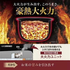 象印マホービン NW-YB10-BZ 圧力IH炊飯ジャー 極め炊き 5.5合炊き スレートブラック