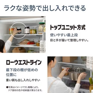 パナソニック NR-E45RY2-S 5ドア冷凍冷蔵庫 (450L・右開き) シルバー