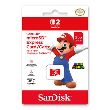 SanDisk microSD Express Card 256GB for Nintendo Switch 2 (99013232)