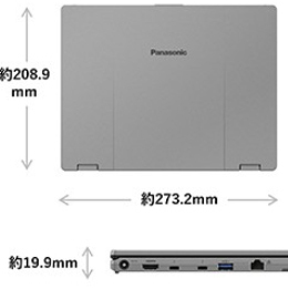 [パナソニック] ノートパソコン　CF-SR3H19AS Lets note SR3 (Core i7 16GB SSD512GB 12.4型FHD+ Wi-Fi6 WEBカメラ(顔認証対応) Win11Pro 軽量約939g)☆