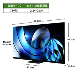 【無料長期保証1+5年付き】 REGZA 75Z875R 75V型 タイムシフトマシン搭載4K MiniLED液晶テレビ Z875Rシリーズ