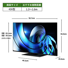 REGZA 43Z870R 43V型 タイムシフトマシン搭載4K MiniLED液晶テレビ Z870Rシリーズ