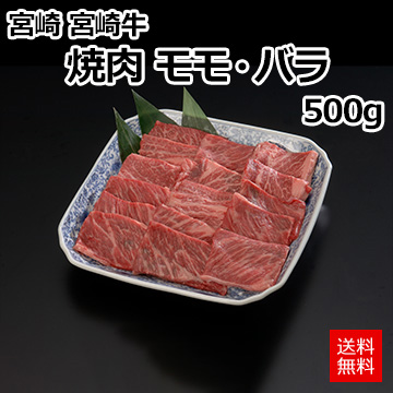 [宮崎 宮崎牛]焼肉 モモ・バラ500g